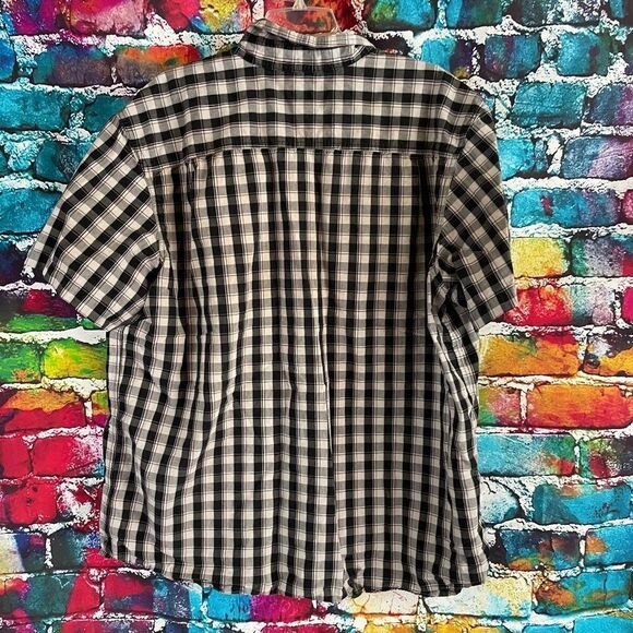 Carhartt Relaxed Fit Plaid Casual Button Down Short Sleeve Cotton Shirt Size 2XL - Picture 5 of 5